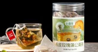哈咖斯陈皮玫瑰蒲公英茶